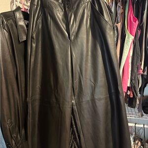 DKNY JEANS faux leather pants